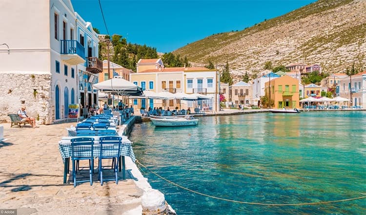 Kastellorizo harbor and village